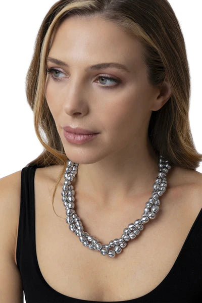 COLLANA SFERE INTRECCIATE