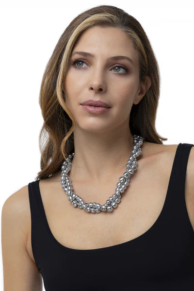COLLANA SFERE INTRECCIATE