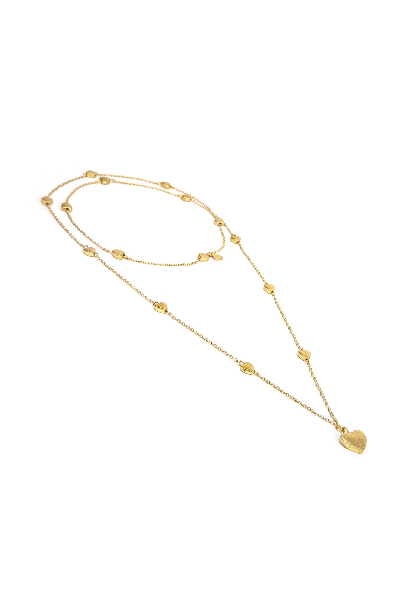 COLLANA CATENA LUNGA CUORI