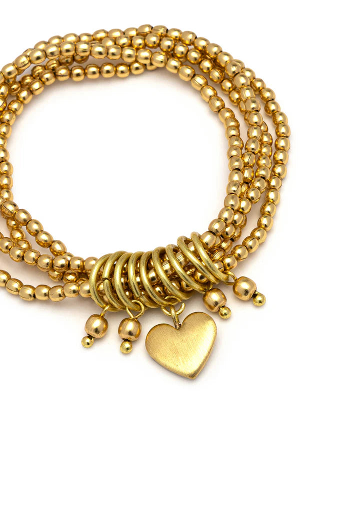 BRACCIALE ELASTICO MULTIFILO CUORE