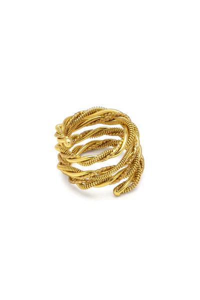 ANELLO FASCIA MULTILINEE INTRECCIATE