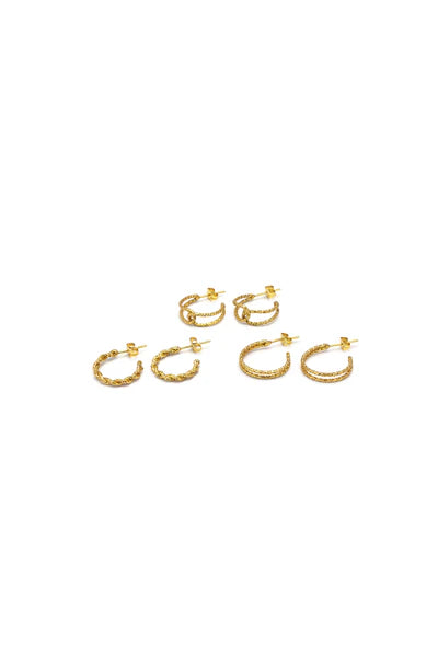 TRIS ORECCHINI C HOOP DESIGN MIX