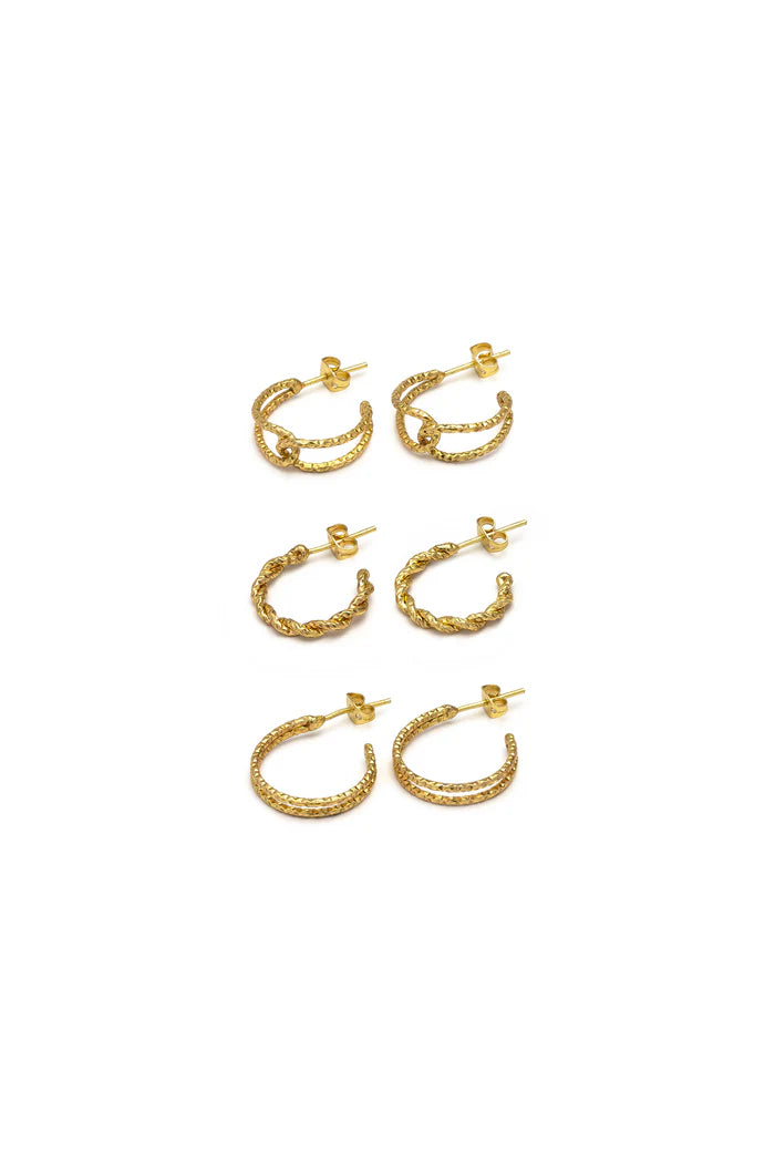 TRIS ORECCHINI C HOOP DESIGN MIX