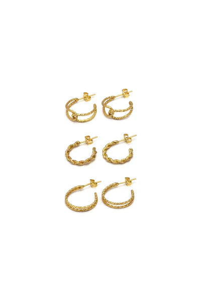 TRIS ORECCHINI C HOOP DESIGN MIX