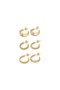 TRIS ORECCHINI C HOOP DESIGN MIX