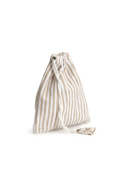 SACCA PICCOLA RIGHE BEIGE