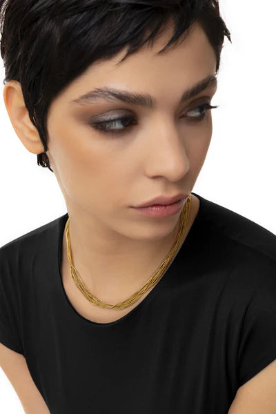 COLLANA MULTIFILO ORO