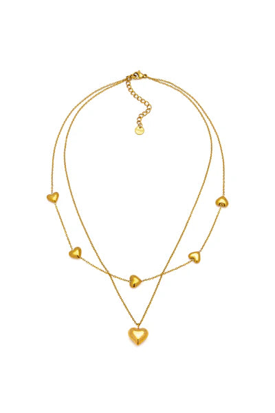 COLLANA 2 FILI CUORI