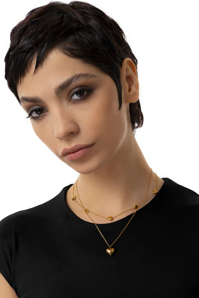 COLLANA 2 FILI CUORI