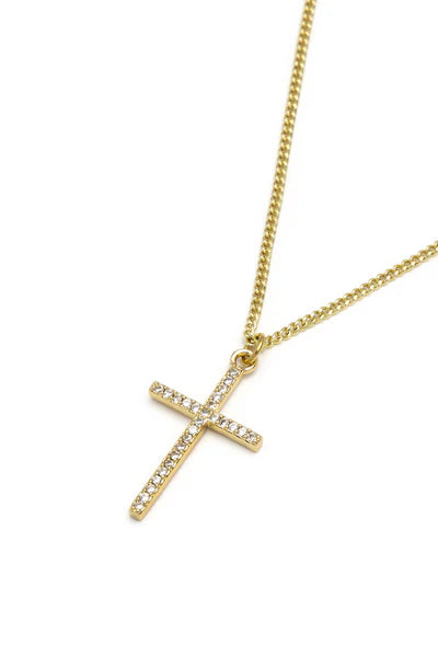 PAVE CROSS NECKLACE