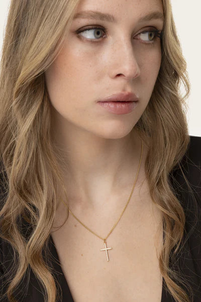 PAVE CROSS NECKLACE