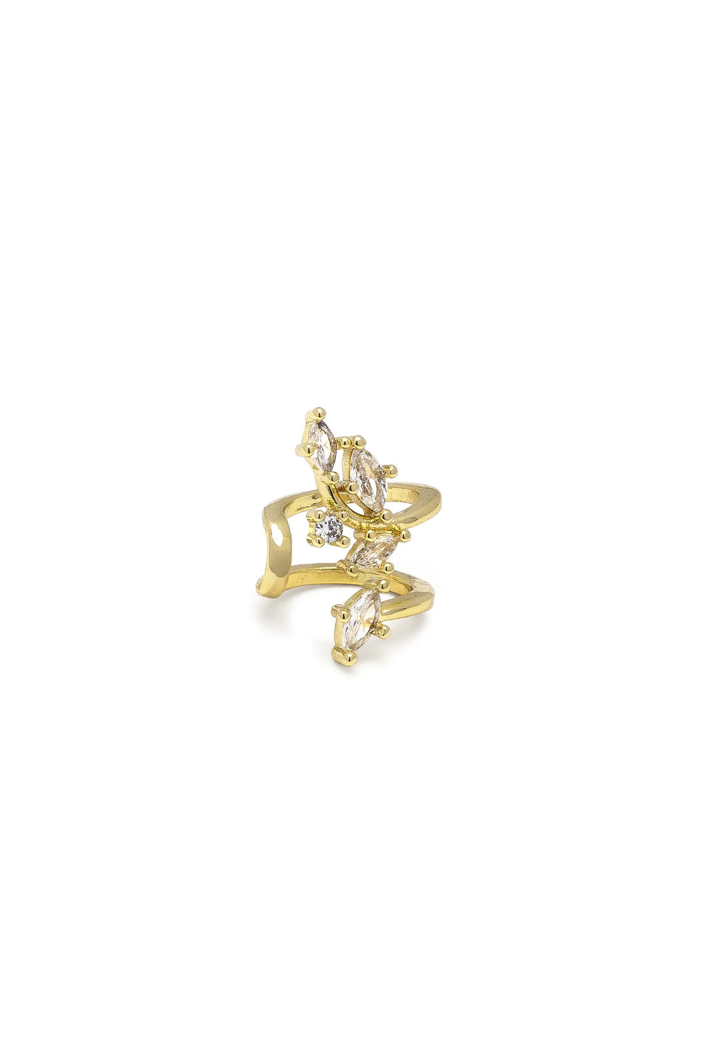 FLORAL SPARKLING EAR CUFF
