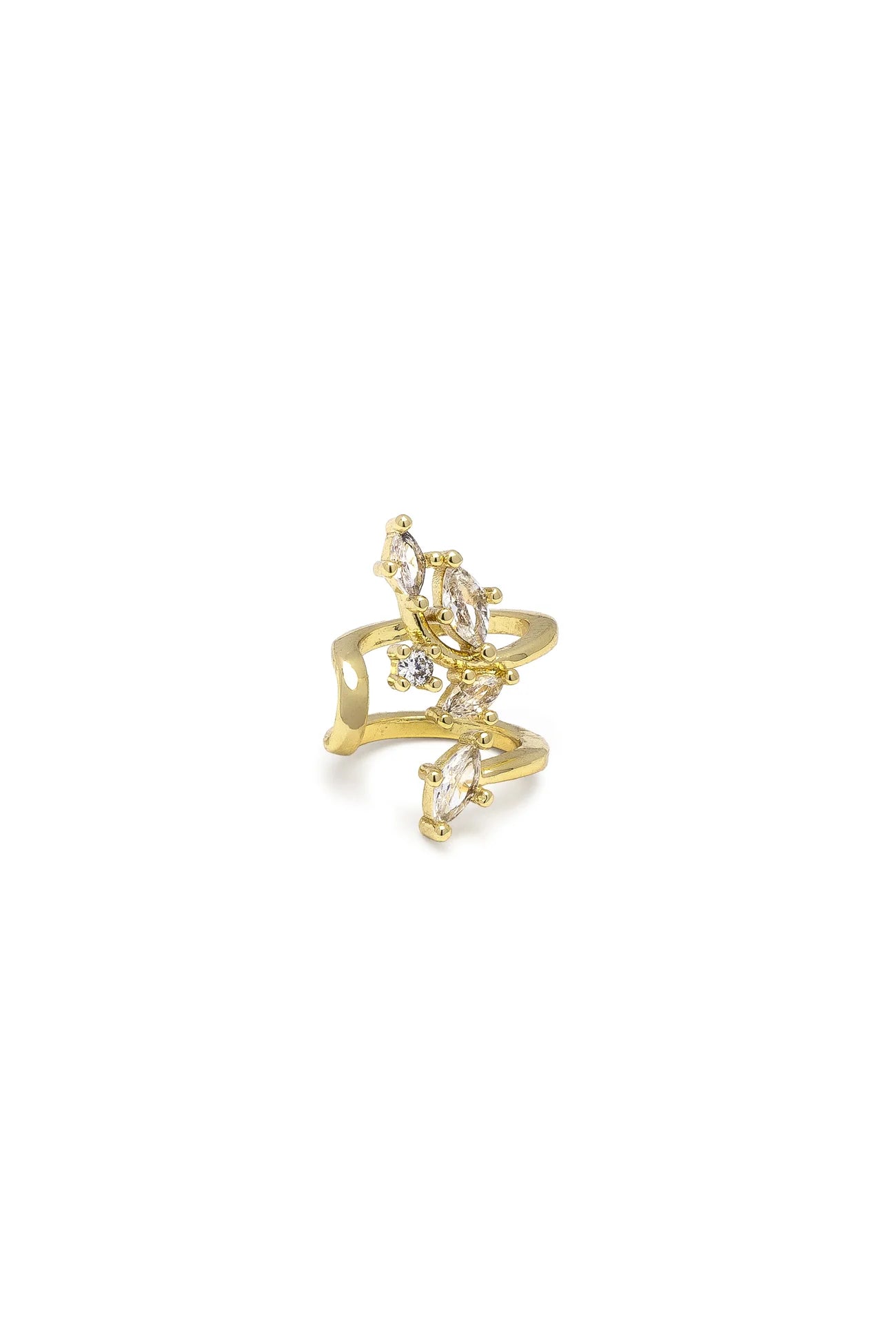 FLORAL SPARKLING EAR CUFF