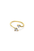 OPEN RING WITH HEART-SHAPED STONE