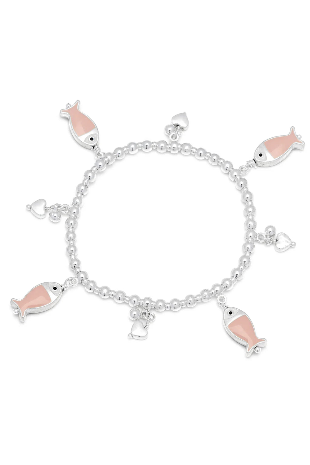 BRACCIALE ELASTICO PENDENTI PESCI ROSA