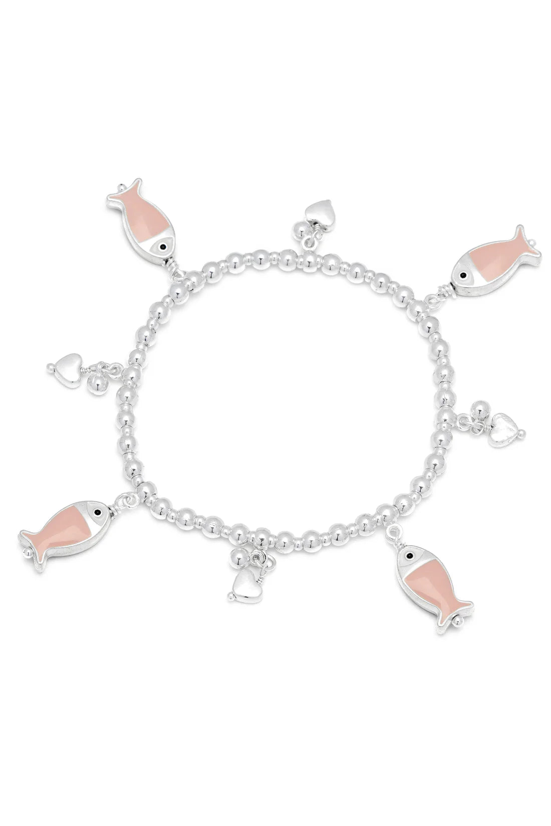 BRACCIALE ELASTICO PENDENTI PESCI ROSA