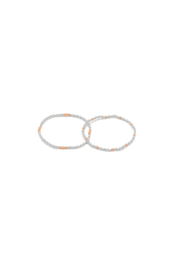 PINK STONE ELASTIC BRACELETS