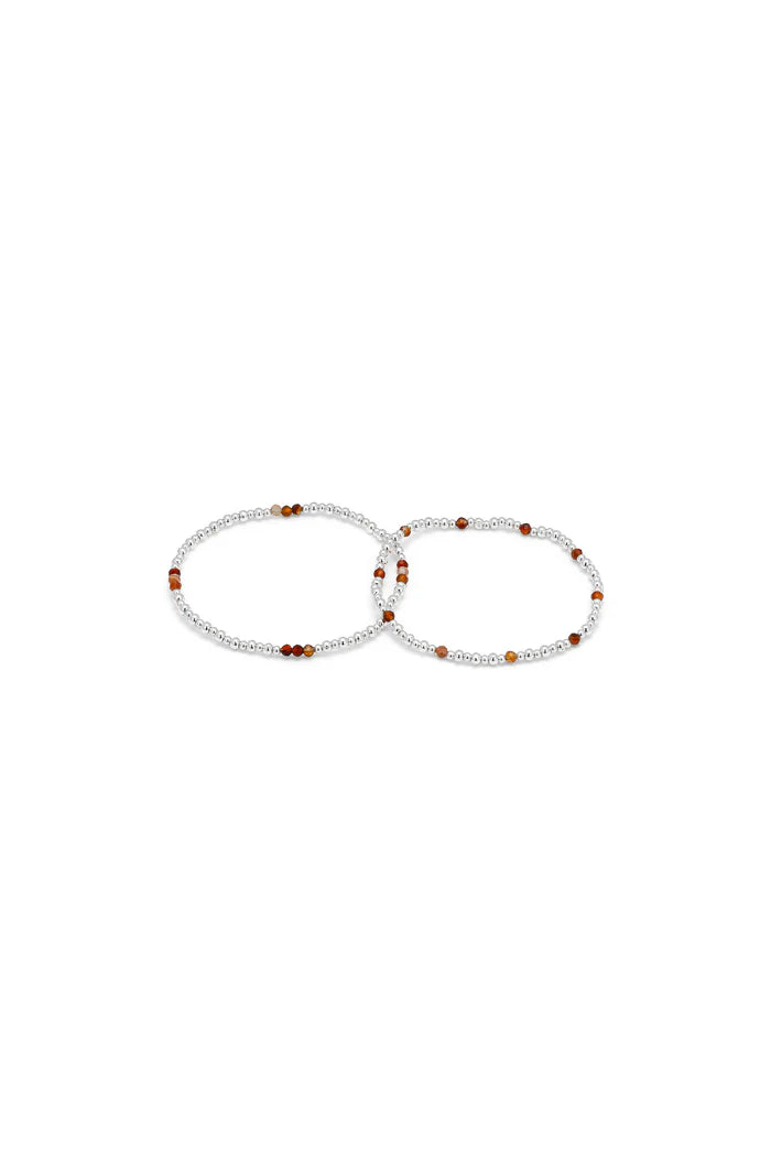 AMBER STONE ELASTIC BRACELETS