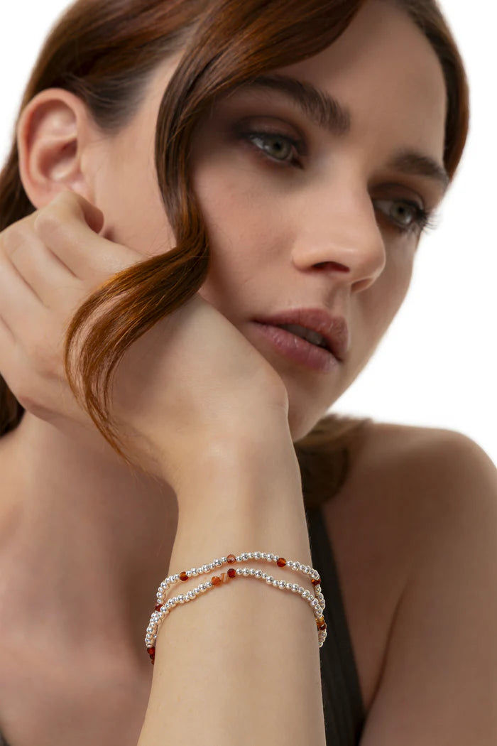 AMBER STONE ELASTIC BRACELETS