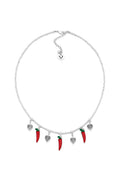 COLLANA PEPERONCINI E CUORI