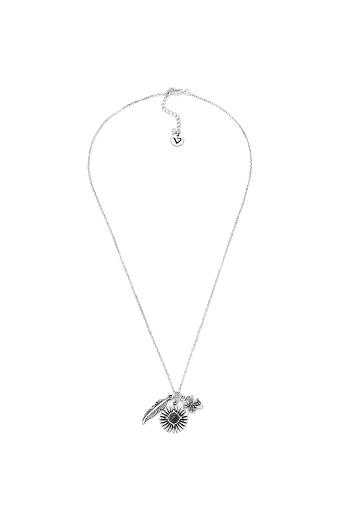 COLLANA QUADRIFOGLIO PIUMA