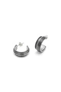 ORECCHINI C HOOP TEXTURE MIX