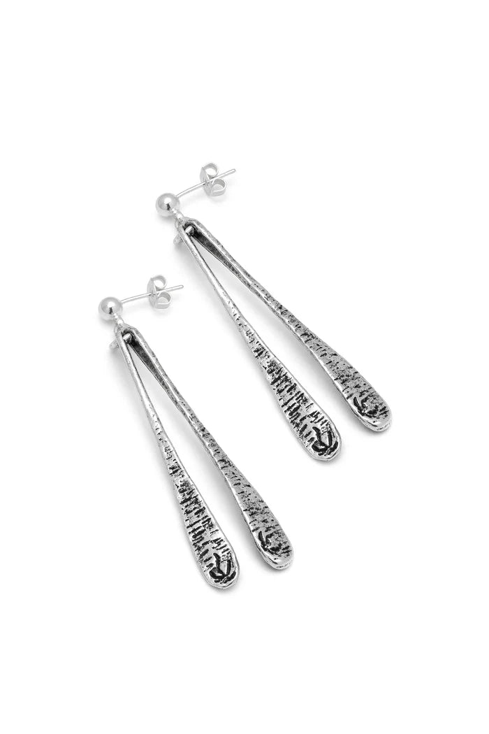 ORECCHINI 2 BARRETTE PENDENTI