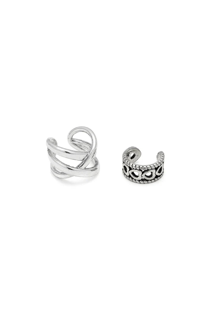 SET 2 HEART EAR CUFFS