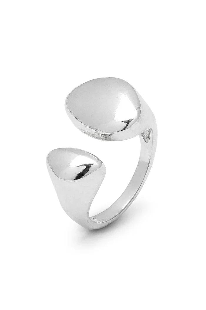 2 CURVED OVALS RING