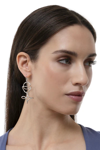 ORECCHINI CURVE SILVER