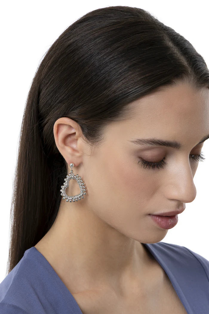 ORECCHINI CUORE MICRO SFERE