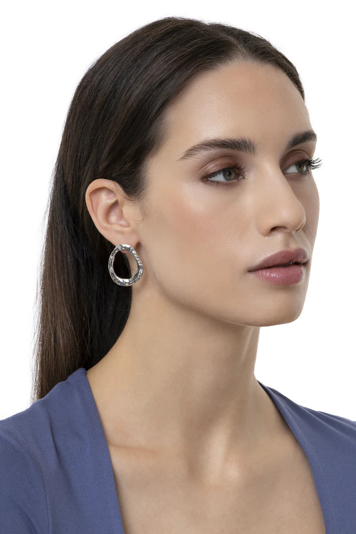 BOUCLES D'OREILLES OVALES IRRÉGULIÈRES