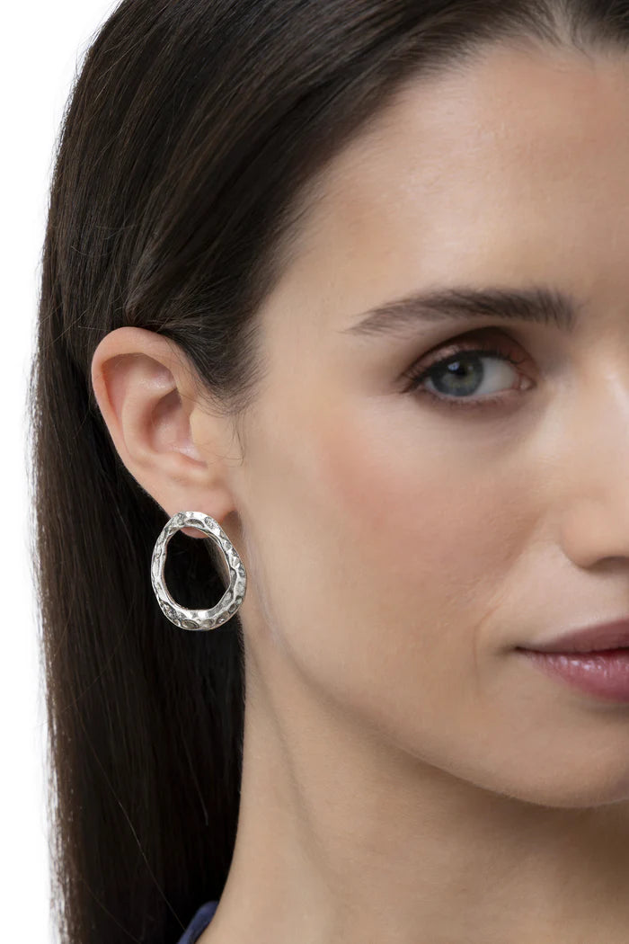 BOUCLES D'OREILLES OVALES IRRÉGULIÈRES