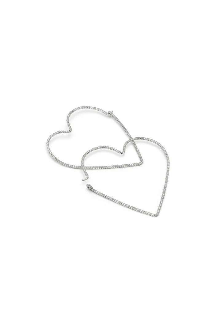 HEART EARRINGS SILVER