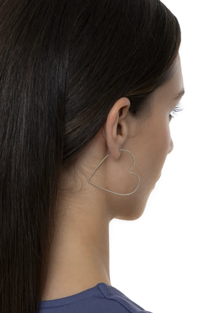 HEART EARRINGS SILVER