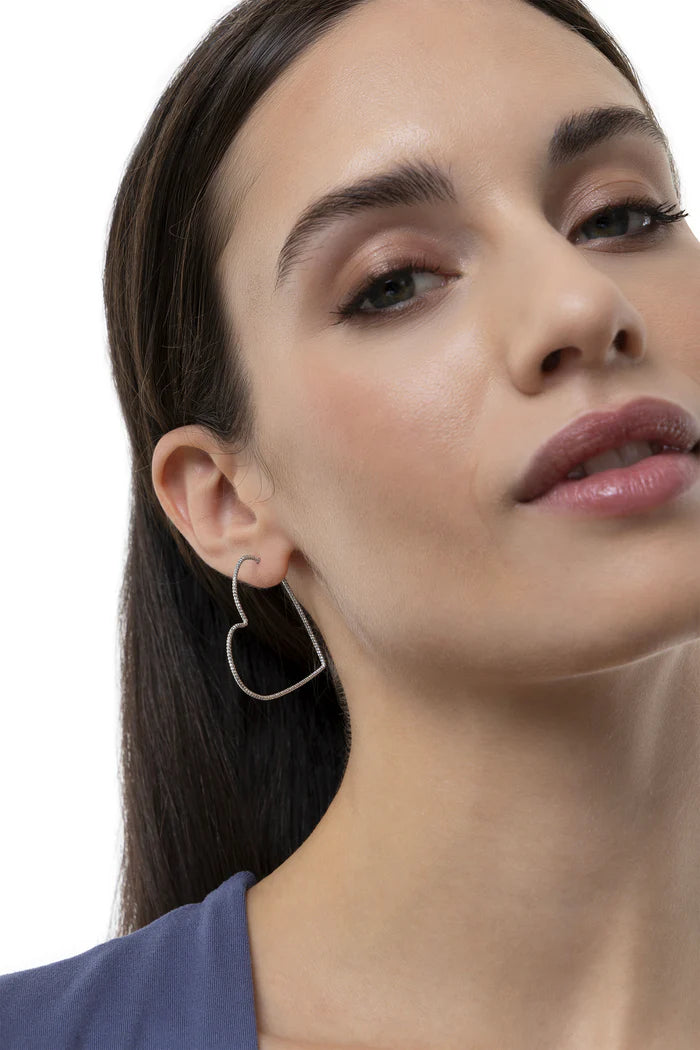 HEART EARRINGS SILVER