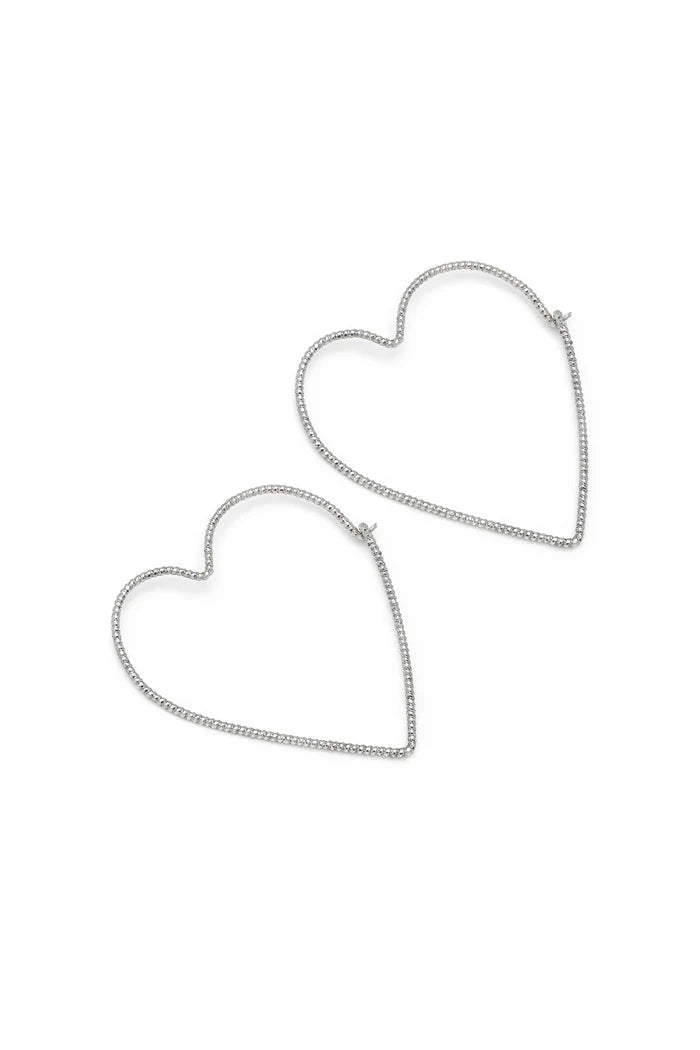 HEART EARRINGS SILVER