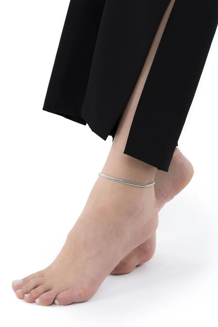 SILVER SNAKE ANKLET