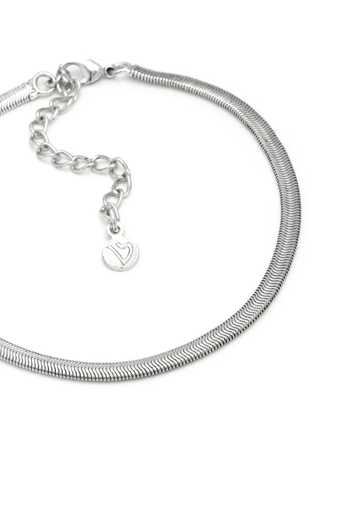 SILVER SNAKE ANKLET
